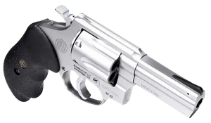 Rossi 2RM649 RM64  357 Mag 6 Shot 4" Matte Stainless Steel Barrel, Cylinder & Frame Textured Black Rubber Grip                                                                                          