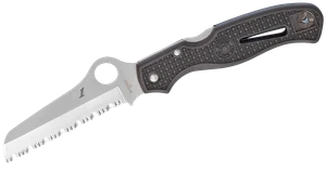Spyderco C89SBK Atlantic Salt  3.69" Folding Sheepsfoot Serrated H1 Steel Blade Black Molded FRN Handle Includes Pocket Clip                                                                            