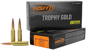 HSM 65CRD130VLD Trophy Gold Extended Range 6.5 Creedmoor 130 gr Berger Hunting VLD Match 20 Per Box/ 25 Case                                                                                            