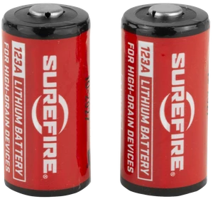 SureFire SF2CB 123A Batteries  Red/Black 3.0 Volts 1,500 mAh (2) Single Pack                                                                                                                            