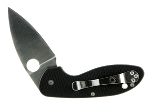 Spyderco C216GP Efficient  2.98" Folding Drop Point Plain 8Cr13MoV SS Blade Black G10 Handle Includes Pocket Clip                                                                                       
