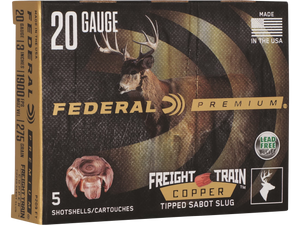 Federal P209FT Premium Freight Train 20Gauge 3" SlugShot 5 Per Box/10 Case                                                                                                                              
