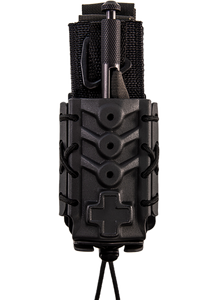 High Speed Gear 11TQK0BK Taco  Black Kydex, 2" Belt Clip/MOLLE U-Mount, Compatible w/ Most Tourniquets                                                                                                  