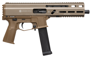 Grand Power 197892004800 SP10A3 Stribog 10mm Auto 20+1 8" Black Threaded Barrel, Flat Dark Earth Aluminum Picatinny Rail Receiver, FDE Polymer Grip, Thread Protector                                   