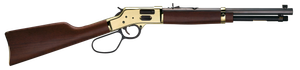 Henry H006GR Side Gate Carbine 44 Mag/44 Special 7+1 16.50" Blued Octagon Barrel, Polished Brass Rec, American Walnut Stock, Adj. Sight, Large Loop Lever                                               