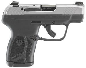 Ruger 13744 LCP Max  Compact 380 ACP 10+1 2.80" Black Oxide Steel Barrel, Matte Stainless Serrated Slide, Black Polymer Frame w/Serrated Trigger Guard w/Black Nylon Grip                               