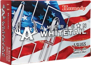 Hornady 86234 American Whitetail  12 Gauge 2.75" 1 oz Rifled Slug Shot 5 Per Box/ 20 Case                                                                                                               