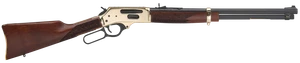 Henry H0243030 Side Gate  Full Size 30-30 Win 5+1 20" Blued Steel Barrel, Polished Brass Receiver, American Walnut Stock Right Hand                                                                     