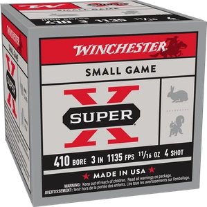 Winchester Ammo X4134 Super X Heavy Game Load High Brass 410Gauge 3" 11/16oz 4Shot 25 Per Box/10 Case                                                                                                   