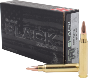 Hornady 80267 Black  223Rem 75gr Boat Tail Hollow Point 20 Per Box/10 Case                                                                                                                              