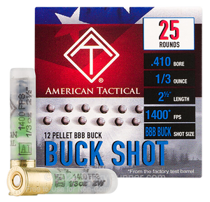 ATI ATIAC410BBB Shotshell  410Gauge 12Pellets BBBShot 25 Per Box/10 Case                                                                                                                                