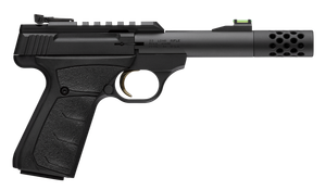 Browning 051594490 Buck Mark Micro Bull SR 22 LR 10+1 4" Matte Black Threaded Bull Barrel, Matte Black Optic Ready/Serrated Slide, Matte Black Aluminum Frame, Picatinny Rail, Black Overmolded URX Grip