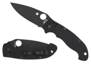 Spyderco C95GPBBK2 Manix 2  XL 3.85" Folding Plain Black DLC CPM S30V SS Blade/Black Textured G10 Handle Includes Pocket Clip                                                                           
