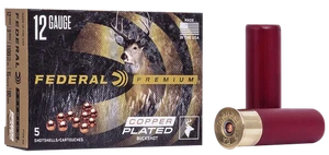 Federal P15800 Premium Buckshot 12Gauge 3" 1 7/8oz 00BuckShot 5 Per Box/50 Case                                                                                                                         