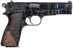 MAC 12000010 GP-35  9mm Luger 15+1 4.70" Black Steel Barrel, Color Case Hardened Serrated Carbon Steel Slide & Frame w/Beavertail, Grade III Turkish Walnut Grip                                        
