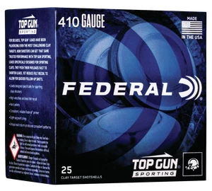 Federal TGS412148 Top Gun  410Gauge 2.50" 1/2oz 8Shot 25 Per Box/10 Case                                                                                                                                