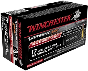 Winchester Ammo S17W20 Varmint HV  17WSM 20gr Polymer Tip 50 Per Box/10 Case                                                                                                                            