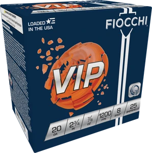 Fiocchi 20VIP8 Exacta Target VIP 20Gauge 2.75" 7/8oz 8Shot 25 Per Box/10 Case                                                                                                                           