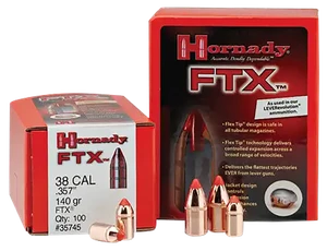 Hornady 45201 FTX  45 Cal .452 250 gr Flex Tip eXpanding 50 Per Box/ 25 Case                                                                                                                            