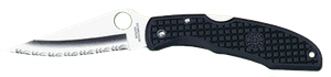 Spyderco  Endura  3.75" Folding Clip Point Serrated VG-10 SS Blade/Black  Textured FRN Handle Includes Pocket Clip                                                                                      