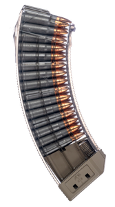 US Palm MA1119A Standard  30rd 7.62x39mm Fits AK-47 Clear w/Flat Dark Earth Floor Plate                                                                                                                 