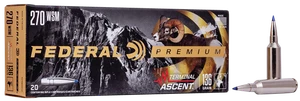 Federal P270WSMTA1 Premium Terminal Ascent 270WSM 136gr 20 Per Box/10 Case                                                                                                                              