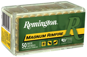 Remington Ammunition 21170 Magnum Rimfire  22WMR 40gr Jacketed Hollow Point 50 Per Box/40 Case                                                                                                          
