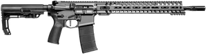 Patriot Ordnance Factory 01645 Minuteman Direct Impingement 5.56x45mm 30+1 16.50" Nitride Treated Threaded Barrel, Tungsten Cerakote Receiver, Synthetic 6 Position MFT Minimalist Stock                