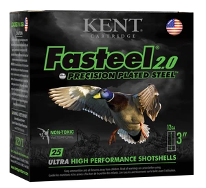 Kent Cartridge K123FS323 Fasteel 2.0  12 Gauge 3" 1 1/8 oz 3 Shot 25 Per Box/ 10 Case                                                                                                                   
