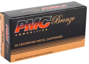 PMC 32A Bronze  32ACP 71gr Full Metal Jacket 50 Per Box/20 Case                                                                                                                                         