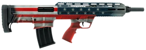 Tokarev USA 21000164 TBP  Bullpup 12 Gauge Semi-Auto 3" 5+1 18.50" Black Steel Barrel, American Flag Picatinny Rail Receiver, American Flag Adjustable Synthetic Stock                                  