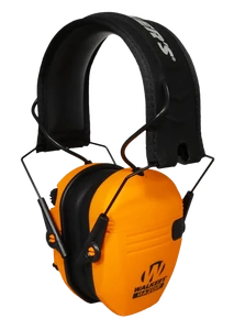 Walker's GWPRSEMBLZ Razor Slim Electronic Muff 23 dB Over the Head Blaze Orange/Black Polymer                                                                                                           