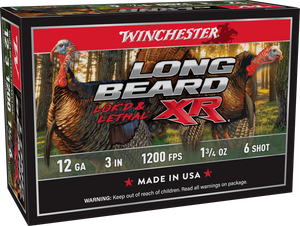 Winchester Ammo STLB1236 Long Beard XR Shot-Lok 12Gauge 3" 1 3/4oz 6Shot 10 Per Box/10 Case                                                                                                             