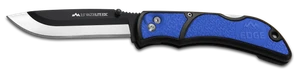 Outdoor Edge RLU40C RazorLite  3.50" Folding Drop Point Tanto Plain 420J2 SS Blade Black/Blue Polymer Handle                                                                                            