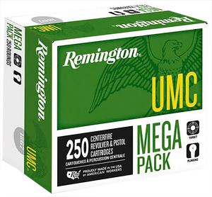 Remington Ammunition 23779 UMC Mega Pack 40S&W 180gr Full Metal Jacket 250 Per Box/4 Case                                                                                                               