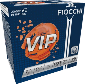 Fiocchi 20VIP75 Exacta Target VIP 20Gauge 2.75" 7/8oz 7.5Shot 25 Per Box/10 Case                                                                                                                        