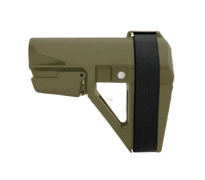SB Tactical SBA5X07SB SBA5 Stabilizing Brace Ranger Green Polymer Adj 5 Position, 10.25" OAL Includes Sling Strap                                                                                       