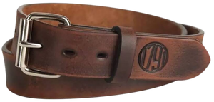 1791 Gunleather BLT013640VTGA 01 Gun Belt Vintage Leather 36/40 1.50" Wide Buckle Closure                                                                                                               