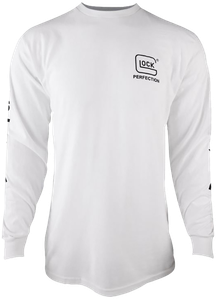 Glock AP96092 Perfection Long Sleeve Tee White Pre-Shrunk Cotton Long Sleeve Small                                                                                                                      
