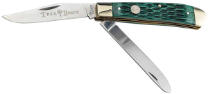 Boker 110831 Trapper 2.0 Clip Point/Spey Plain D2 Steel Blade Green Jigged Bone Handle                                                                                                                  