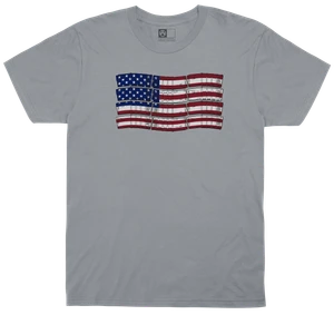 Magpul MAG1180-010 American Flag  Charcoal Gray Cotton/Polyester Short Sleeve Small                                                                                                                     