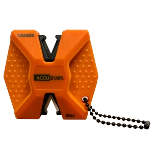 AccuSharp 344C 2-Step Knife Sharpener Hand Held Diamond Tungsten Carbide Sharpener Coarse/Fine Blaze Orange                                                                                             