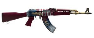 Zastava Arms Usa ZR7762AMS ZPAP M70 Limited Edition 7.62x39mm 30+1 16.30" 24K Gold Plated Barrel, Red/White/Blue 1.5mm Bulged Trunnion Receiver, Serbian Red Wood Furniture                             