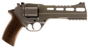 Chiappa Firearms CF340249 Rhino 60SAR *CA Compliant 357 Mag 6 Shot 6" Nickel-Plated Steel Barrel & Cylinder, Nickel-Plated Aluminum Frame & Barrel Shroud, Picatinny Rails, Walnut Grip                 