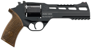 Chiappa Firearms CF340343 Rhino 60DS *CA Compliant 10mm Auto 6 Shot 6" Black Anodized Picatinny Rail/Vent Rib Barrel, Black Cylinder, Black Anodized Aluminum Frame w/Picatinny Rail, Walnut Grip       