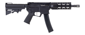 Dpms Panther Arms DP51655221916 Kitty Kat S9 9mm Luger 33+1 8" Black Nitride Heavy Threaded Barrel, Black Hardcoat Anodize Aluminum Receiver w/Picatinny Rail, DPMS Quad Rail Handguard, Black Polymer S