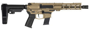 CMMG 10A570FCT Banshee MK10 10mm Auto 15+1 8" Black Nitride Threaded Barrel, M-LOK Handguards, Coyote Tan Cerakote Aluminum Picatinny Rail Receiver, Black CMMG Zeroed Grips, Glock Compatible          