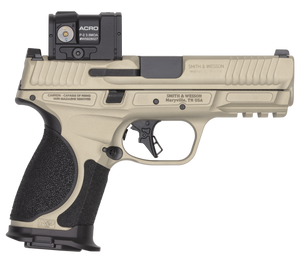 Smith & Wesson 14634 M&P9 M2.0 Spec VI Bundle 9mm Luger 15+1 4" Black Armornite Ported Barrel, Champagne Cerakote Stainless Steel Ported/Serrated w/Optic Slide &  Aluminum Frame w/Picatinny Rail, Inte
