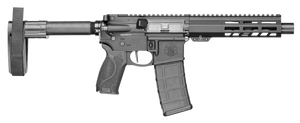 Smith & Wesson 13658 M&P15  223 / 5.56 NATO 7.50" Armornite Barrel 30+1, Fixed Arm Brace, Black Interchangeable Palmswell Grip Inserts, Manual Safety, Straight Buffer Tube, Optics Ready               