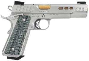 Kimber Mfg.,inc 3000420CA Rapide Dawn (CA) (MA) 9mm 9+1 5" KimPro Silver Front and Rear Serrations Stainless Steel Slide Gray/black Rapide G10 Grip                                                     